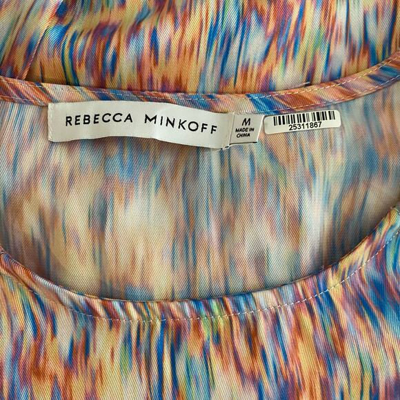 Rebecca Minkoff Lima Mini Dress SZ 10‎ Multicolor Retro Mod Long Sleeve Occasion - Picture 4 of 9
